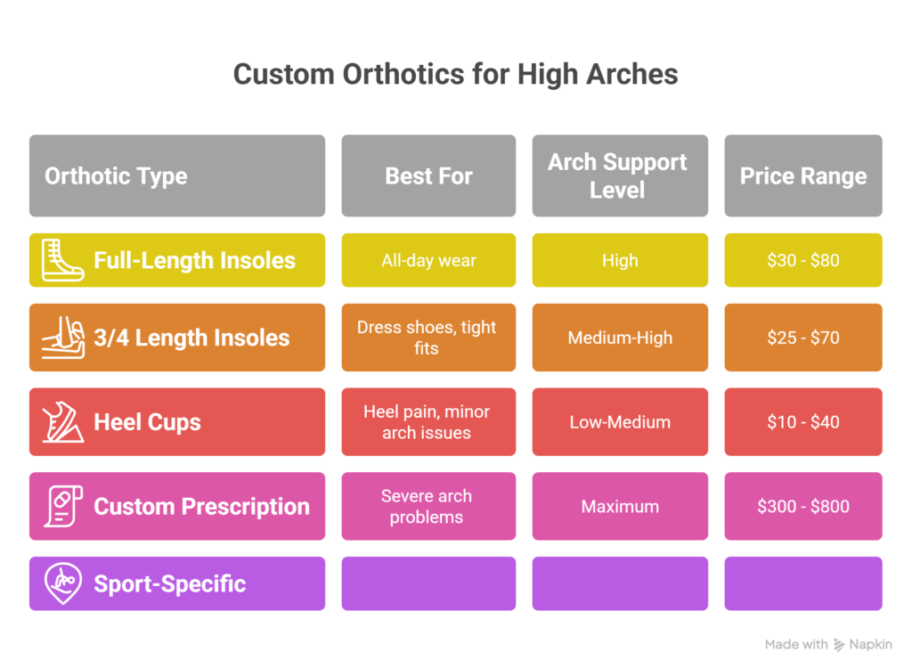 custom orthotics for high arches